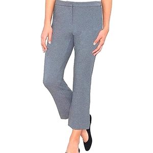 Ponte Knit Cropped Dress Pants Heathered Gray Medium